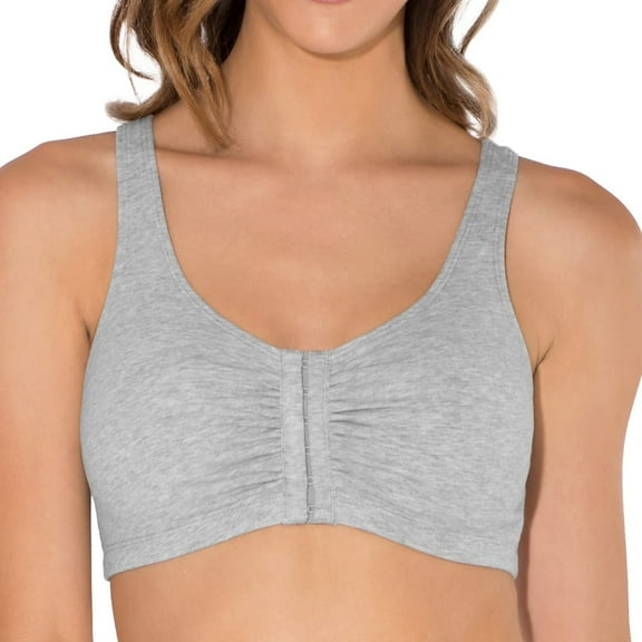 Siilsaa Women's Front Close Builtup Sports Bra Grey,2XL