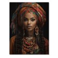 thumbnail image 3 of Designart "Beauty Adorned in Africa I" African Print on Natural Pine Wood, 3 of 5