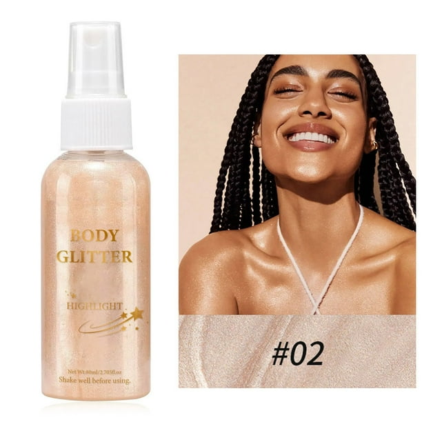 Xihbxyly Iluminador Corporal, Leche Líquida Iluminadora, Loción Iluminadora de Larga Duración, Fórmula Resistente Al Agua y Apta para La Playa, Uso Corporal y Facial, Ideal para Fiestas En La Piscina