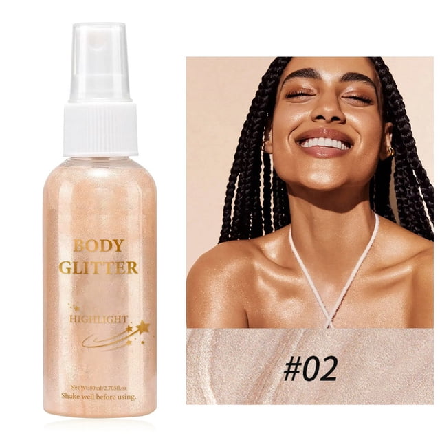 Fiudx Iluminador Corporal, Leche Líquida Iluminadora, Loción Iluminadora de Larga Duración, Fórmula Resistente Al Agua y Apta para La Playa, Uso Corporal y Facial, Ideal para Fiestas En La Piscina, C
