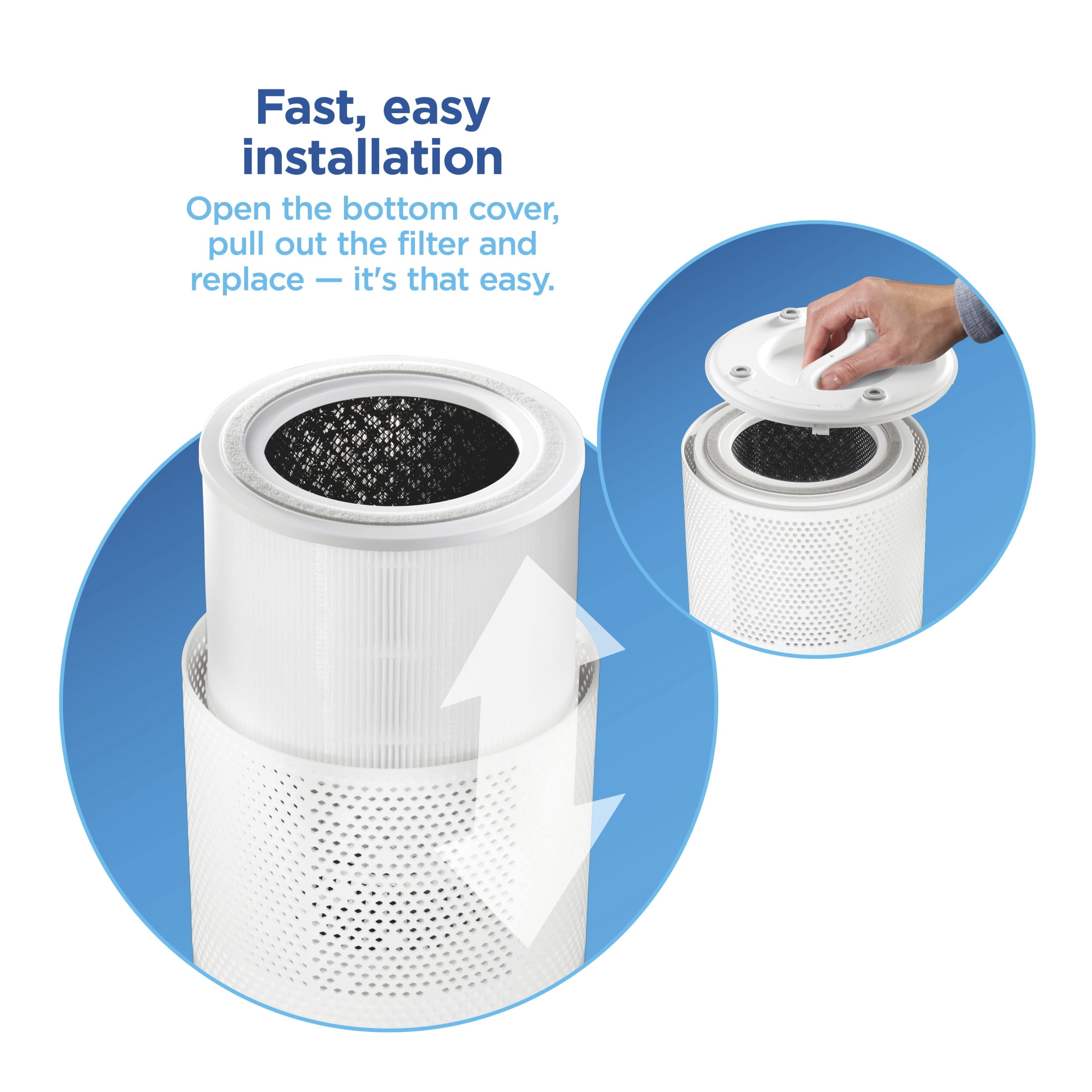 Clorox Medium Turbo+ Air Purifier Replacement Filter, True HEPA filtration, up to 1,000 Sq. Ft. Capacity