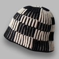 thumbnail image 4 of CoCopeaunts Plaid Beanies Hat Two-Colors Fashion All-Match Street Women Knitted Cap Autumn Winter Warm Thick Bucket Hats for Men, 4 of 8