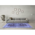 thumbnail image 3 of Ahgly Company Indoor Square Medallion Blue Traditional Area Rugs, 4' Square, 3 of 4