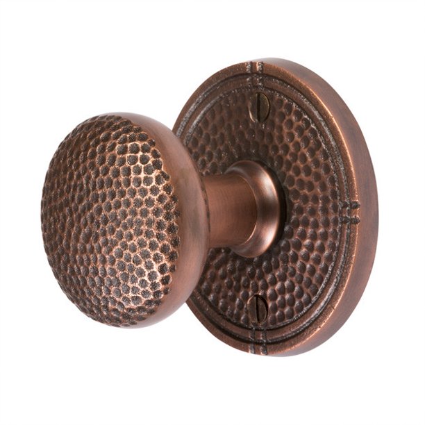 The Copper Factory Cf181 Solid Copper Passage Door Knob Set Walmart