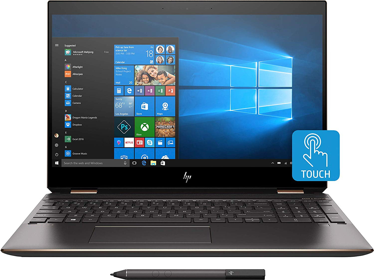 hp spectre x360 15.6 touch screen laptop 16gb512gb ssd