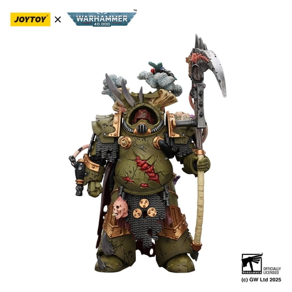 [IN STOCK] JOYTOY Warhammer 40K 1/18 Action Figures Death Guard Deathshroud Terminator 1 with Manreaper and Plaguespurter Gauntlet