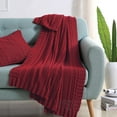 thumbnail image 2 of VCNY Home Dublin Red Cable Knit Cotton Throw, 50" x 70", 2 of 5