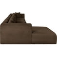 thumbnail image 4 of Meridian Furniture 5-Piece Brown Corduroy Performance Fabric Modular Sectional, 4 of 13