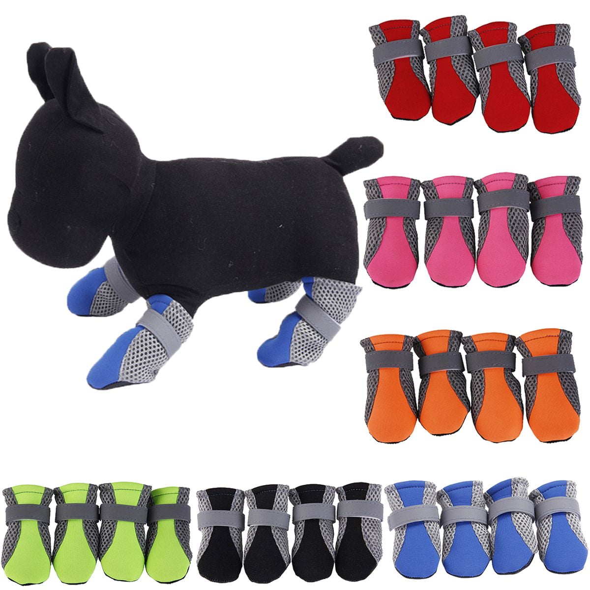 Meidiya NonSlip Dog Boots,Reflective Dog Booties Outdoor,Dog Shoes for