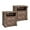 Light Brown, variant on wow97e Farmhouse Nightstand, 2 Drawers End Table w/Charging Station, Roman Column, Wood Rustic Bedside Table w/Open Shlef for Bedroom