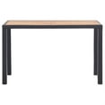 thumbnail image 2 of vidaXL Patio Table Black and Brown 48.4"x23.6"x29.1" Solid Acacia Wood, 2 of 3