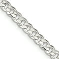 thumbnail image 7 of 925 Sterling Silver High Polished 4.5mm Solid Concave Beveled Curb Chain w/ Lobster Clasp - 24", 7 of 7