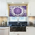 thumbnail image 5 of Coolnut Purple Mandala Kitchen Curtains 36 Inch Length Blackout Thermal Insulating Tier Curtains with Rod Pockets Short Curtains Home for Living Room/Bedroom Home Decor, 5 of 7