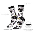 thumbnail image 4 of Rateoe Daisies Flowers for Women Casual Calf Socks - Cute Crew Socks - Thin Soft Above Ankle Socks Size 5-11, 4 of 6