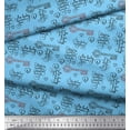 thumbnail image 3 of Soimoi Blue Cotton Duck Fabric Positive Quotes & Heart Text Printed Craft Fabric by the Yard 42 Inch Wide, 3 of 3