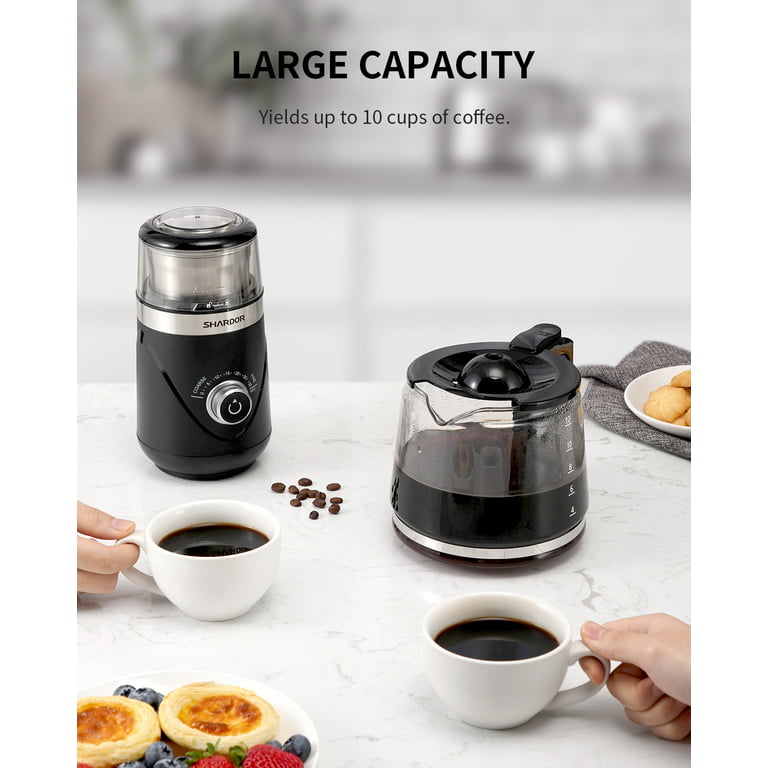 SHARDOR Coffee Grinder Electric, Spice Grinder Electric, Herb Grinder,  Grinder for Coffee Bean Spices and Seeds with 2 Removable Stainless Steel  Bowls, Black.