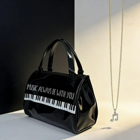 Bolsa de almacenamiento para piano – Bolso de hombro de gelatina de gran capacidad | Impermeable, resistente al desgaste, resistente a arañazos | Negro | PU | 8,66 x 6,49 in | Ligero, versátil