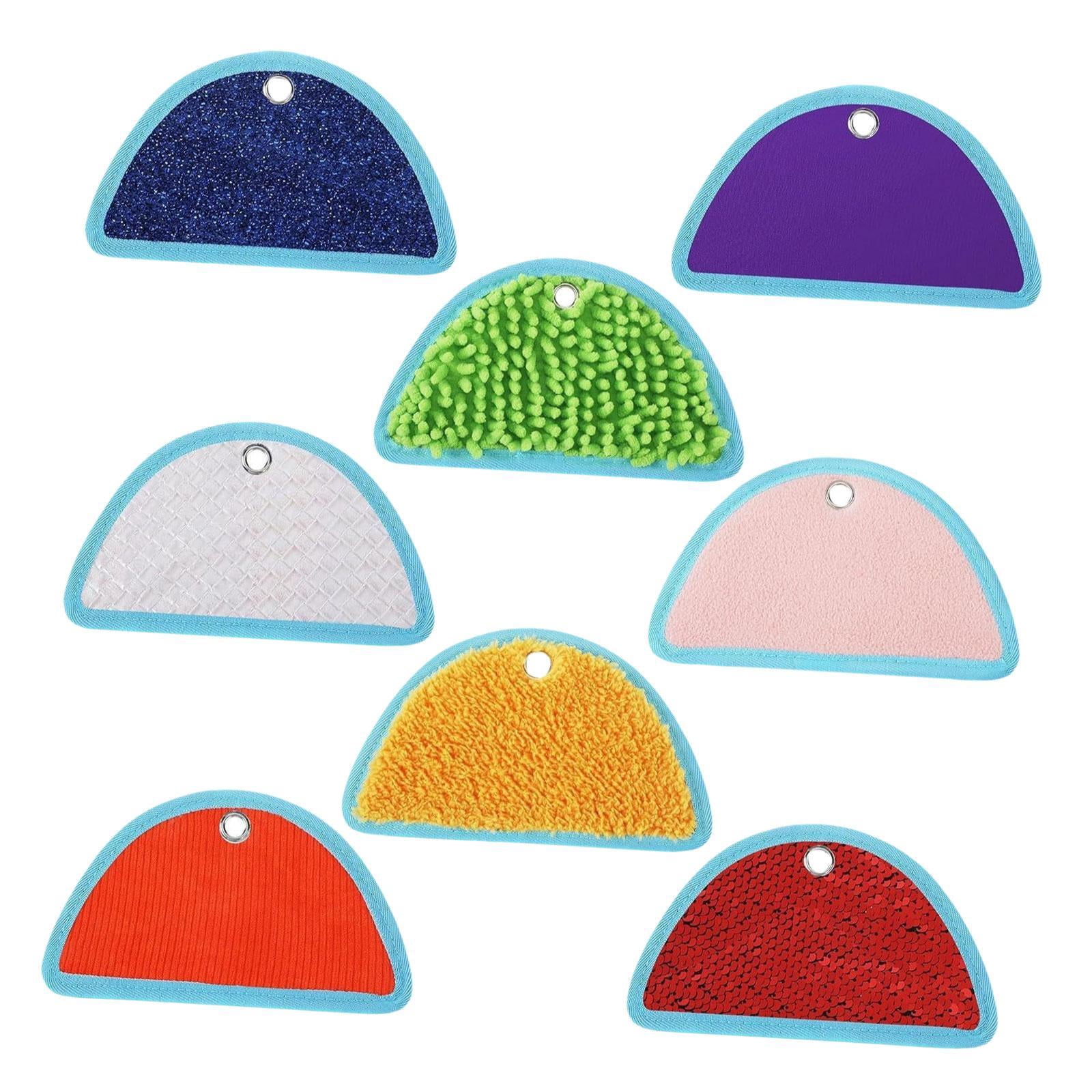 JWQFBC 8 Pieces Textured Floor Mats Learning Activity Game Play Tactile Sensory Rug for