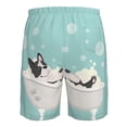 thumbnail image 6 of Disketp Men'S Swim Trunks Hawaiian Breathable Surf Beach Swimsuits Mesh Lining Beach Shorts With Pockets-French Bulldog Taking A Bath, 6 of 9