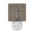 thumbnail image 2 of Gnome with Rabbit Ears Easter Eggs LED Night Light Sensor Lamp Plug-in Adjustable Brightness 2 Pack, 2 of 7
