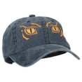 thumbnail image 5 of Big Yellow Eyes Embroidered Unstructured Cotton Cap - Navy OSFM, 5 of 5