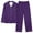 Purple, variant on Dagegui Womens Long Sleeve Pajama Set Casual Loose Homewear Pjs Sets V Neck Button Down Shirts and Elastic Waist Lounge Pants Sleepwear Outfits Hot Pink L
