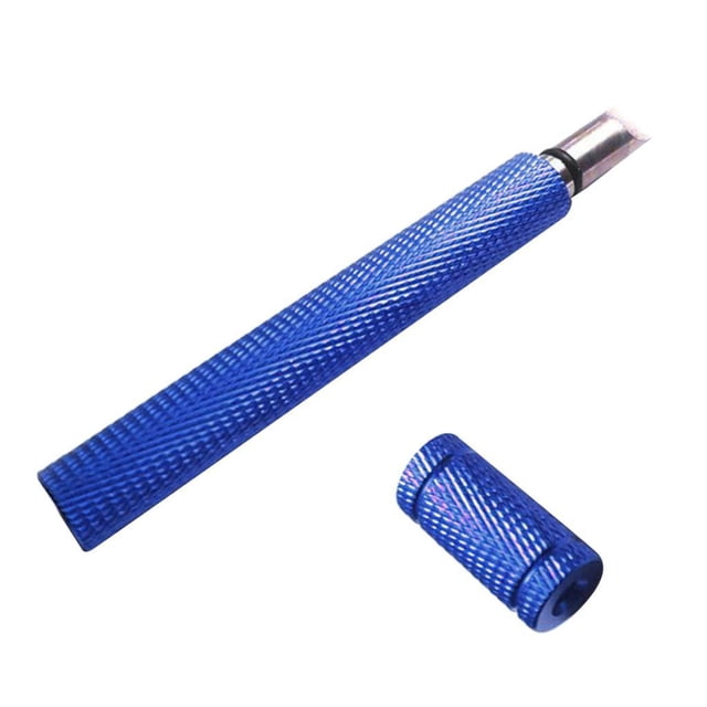 Afilador de ranuras para cabezas de putter de golf. Compatible con juegos de hierros y palos de wedge. Reestriado. Azul