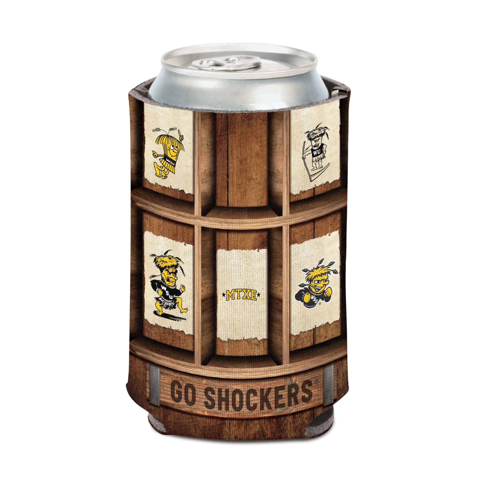 2-Sided Can Cooler NCAA Wichita State University Shockers 1 Pack 12 oz 