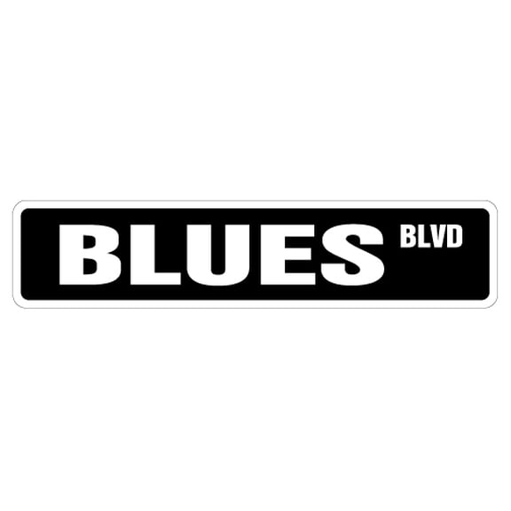Blues Street [3 Pack] of Vinyl Decal Stickers |for Laptop Car
