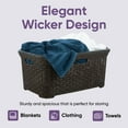 thumbnail image 6 of Superio  Large Wicker Laundry Basket with Cutout Carry Handles - Capacity: 50l Brown, 6 of 9