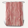 thumbnail image 1 of Simply Daisy 70" W x 73" H Wood Stripe Geometric Print Polyester Shower Curtain, Coral, 1 of 3