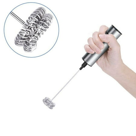 

Dreamhall Milk Frother for Coffee - Handheld Frother Whisk Battery Powered Electric Mixer Coffee Frother for Frappe Latte Matcha Silver