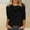 Black, variant on Sakmal 3/4 Sleeve Blouses Crew Neck Heart Shirts Black Blouses Summer Tops for Women