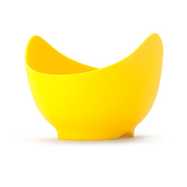 Nvzi 4 piezas de escalfador de huevos de silicona antiadherente, taza para escalfar huevos, olla para cocinar huevos escalfados, moldes para huevos, amarillo