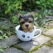 TEACUP YORKSHIRE TERRIER PUPPY STATUE