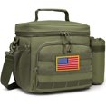 thumbnail image 1 of ZHAOCHENG Fiambrera para hombres y mujeres – Bolsa táctica, doble grosor para aislamiento, lonchera táctica a prueba de fugas con bolsa extraíble para botella MOLLE para trabajo de adultos, 10.63" x 7, 1 of 5