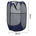 thumbnail image 2 of TNOBHG Breathable Mesh Laundry Basket Foldable Laundry Basket with Side Pockets Capacity Dirty Clothes Storage Basket Breathable Mesh Durable for Sorting, 2 of 8
