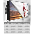 thumbnail image 2 of Independence Day Outdoor TV Cover 30 to 32 Inch Weatherproof, Modern Gnomes Star Grey Checkered 600D Oxford TV Covers with Waterproof Zipper, Outside Flat TV Screen Protector Size 30"W x 19"H x 4.5"D, 2 of 7