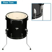 SALE CLEARANCE Glarry Full Size Adult Drum Set 5-Piece Black with Bass Drum, two Tom Drum, Snare Drum, Floor Tom, 16 Ride Cymbal, 14 Hi-hat Cymbals, Stool, Drum Pedal, Sticks
