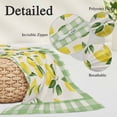 thumbnail image 2 of Summer Lemons Pillow Covers, Linen Long Throw Pillow Case, Farmhouse Fruits Sage Green Buffalo Plaid Holiday Pillow Protector Decorative Cushion Cover for Living Room/Bedroom 20" x 30", 2 of 8