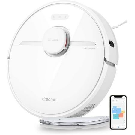 Dreame D9 Robot Vacuum and Mop Cleaner, Lidar Navigation Robot Vacuum Sweep and Mop 2-in-1, 3000Pa Strong Suction Power, 150min Runtime, Compatible with Alexa, Smart Mapping for Carpet, Hard Floor