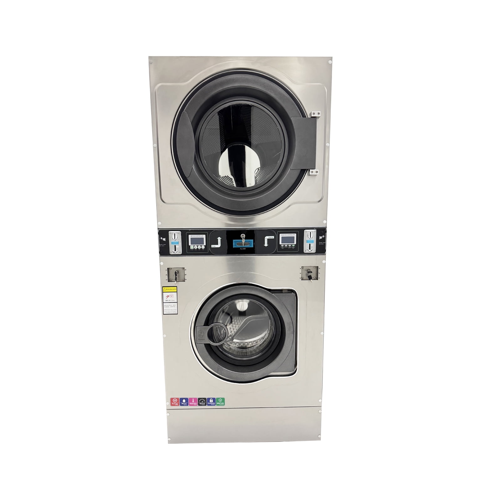 Commercial Coin-Operated Washing Machine Dryer Combined Washing and Drying Integrated Machine 220V