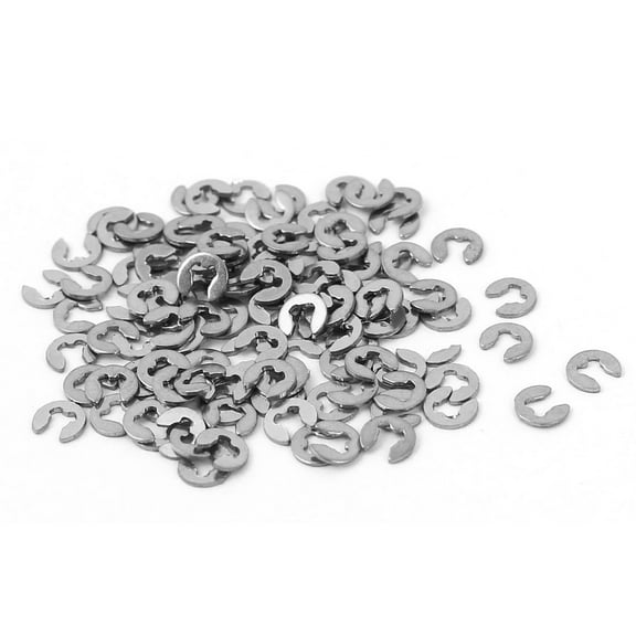 1.5mm Inner Dia 304 Stainless Steel Retaining Ring Circlips E-Clips 100 Pcs