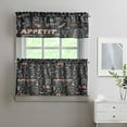 thumbnail image 6 of Kitchen Food Cooking Chef Kitchen Curtains and Valances Set - 3 Piece Kitchen Curtains Sets with Valance for Windows Rod Pocket Machine Washable Kitchen Decor Decorations (54"x18"+2x27.5"x24"), 6 of 6