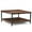 Dark Cognac Brown, variant on Simpli Home Skyler SOLID MANGO WOOD and Metal 34 inch Wide Square Industrial Coffee Table in Dark Cognac Brown