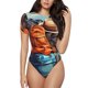 thumbnail image 1 of Fotbe Colorful Travel Luggage Gear Body de Mujer con Cuello Redondo y Mangas Cortas, Sin Mangas Ajustado, Suave, Cómodo y Básico-Medium, 1 of 7