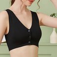 thumbnail image 2 of Front Opening Nursing Bra Adjustable Large Cup Comfortable Maternity Underwear for Pregnancy Feeding Everyday Wear #Black,XL, 2 of 5