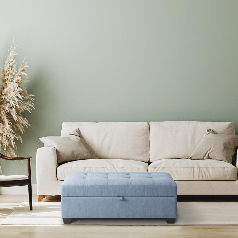 Copper Grove Antonio Upholstered Storage Ottoman Beige Walmart
