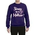 thumbnail image 2 of Wild Bobby, Strong as a Mother Mother's Day Unisex Crewneck Sweatshirt, Purple, 3X-Large, 2 of 6