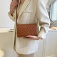 thumbnail image 1 of Bolso de mujer bordado hilo acolchado simple casual bolsos femeninos (marrón), 1 of 2